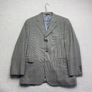 Jack Victor Collection Mens Sports Coat Jacket Listonwood 40R Wool Plaid Preppy